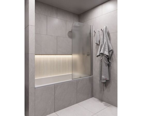 Шторка для ванны Timo поворотная TCM-80/02F-6 на монопетле 1400х800 стекло матовое 6 мм_, изображение 2