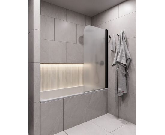 Шторка для ванны Timo поворотная TCM-80/03F-6 на монопетле 1400х800 стекло матовое 6 мм_, изображение 2