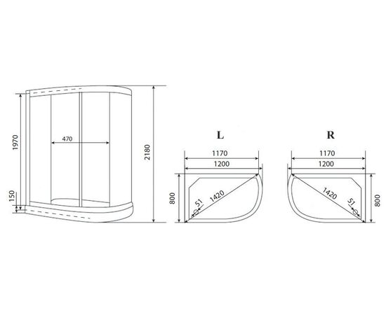 Душевая кабина Timo TE-0702 L_, изображение 15