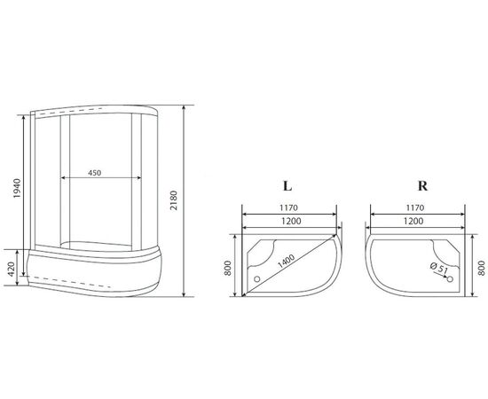 Душевая кабина Timo TE-0720 L_, изображение 14