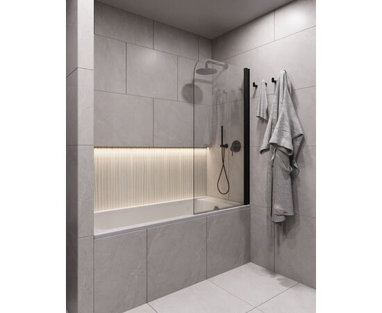 Шторка для ванны Timo поворотная TCM-70/03C-6 на монопетле 1400х700 стекло прозрачное 6 мм_, изображение 2