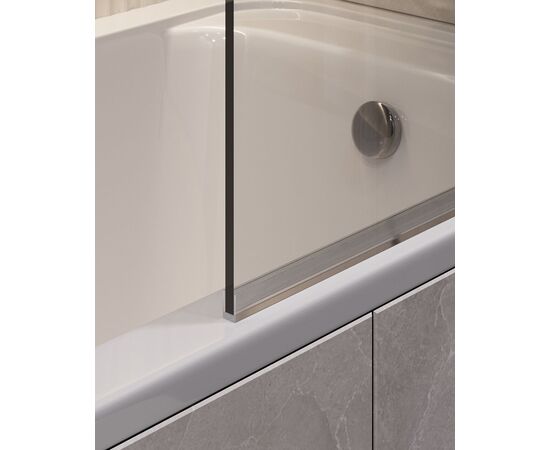 Шторка для ванны Timo поворотная TCM-70/03C-6 на монопетле 1400х700 стекло прозрачное 6 мм_, изображение 3