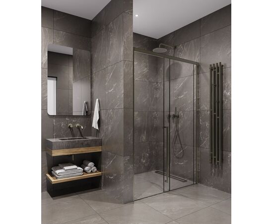 Душевая дверь Timo TDSS-150/13C-8L 1500х2000 профиль никель стекло прозрачное 8 мм_, изображение 2