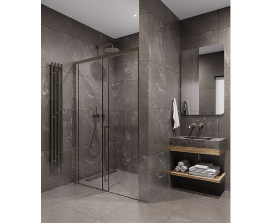 Душевая дверь Timo TDSS-120/13C-8R 1200х2000 профиль никель стекло прозрачное 8 мм_, изображение 2