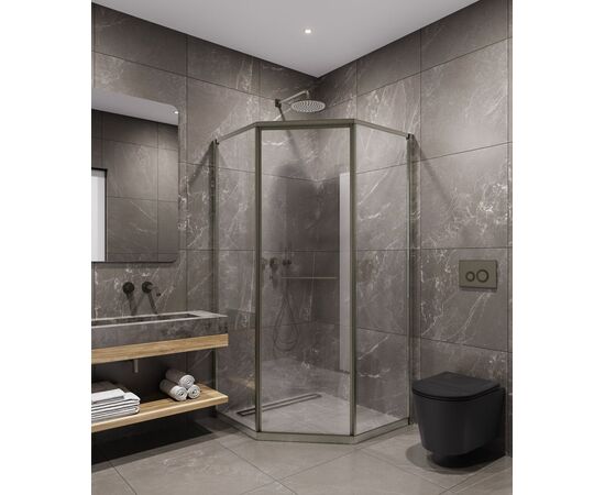 Душевой угол Timo TTSS-100/13C-8L 1000х1000х2000 профиль никель стекло прозрачное 8 мм_, изображение 3