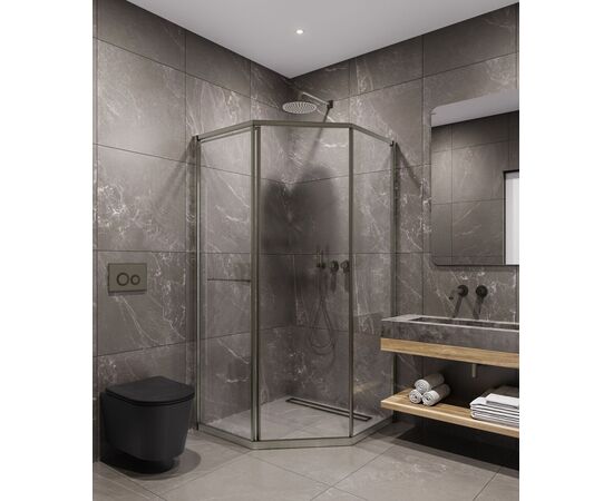 Душевой угол Timo TTSS-100/13C-8R 1000х1000х2000 профиль никель стекло прозрачное 8 мм_, изображение 2