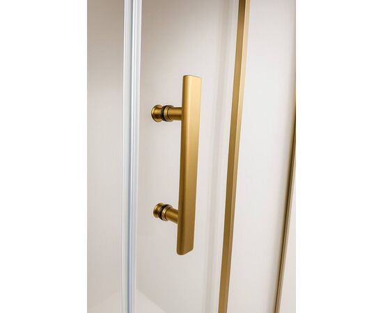 Душевой угол Timo TKSS-100/17C-8 1000х1000х2000 профиль матовое золото стекло прозрачное 8 мм_, изображение 4