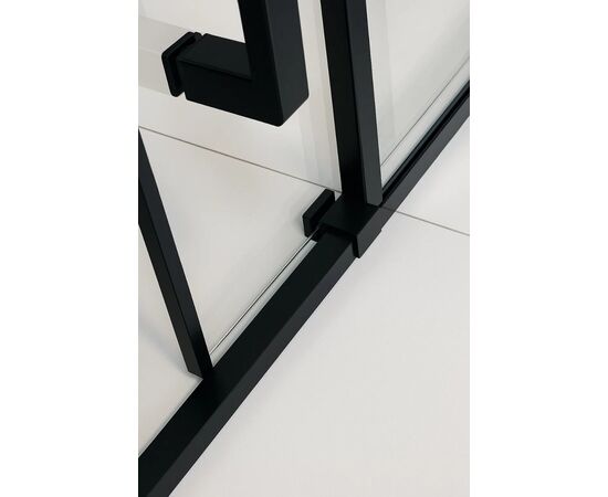 Душевая дверь Timo TDSS-130/03C-8R 1300х2000 профиль черный стекло прозрачное 8 мм_, изображение 4
