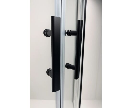 Душевой угол Timo TPSS-90/03C-8 900х900х2000 профиль черный стекло прозрачное 8 мм_, изображение 4