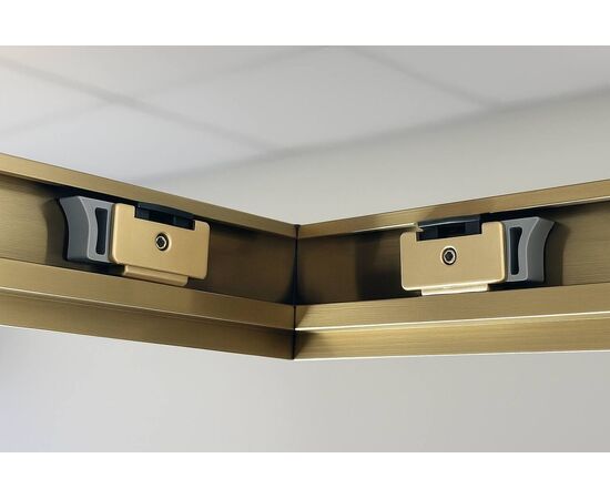 Душевой угол Timo TKSS-100/17C-8 1000х1000х2000 профиль матовое золото стекло прозрачное 8 мм_, изображение 7