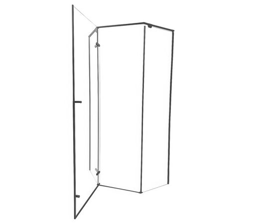 Душевой угол Timo TTSSP-90/03C-8 900х900х2000 профиль черный стекло прозрачное 8 мм_, изображение 2