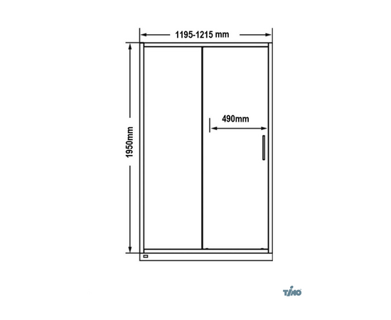 Душевая дверь Timo TD-120/03GR-6 раздвижная 1950х1200 стекло графит 6 мм_, изображение 6