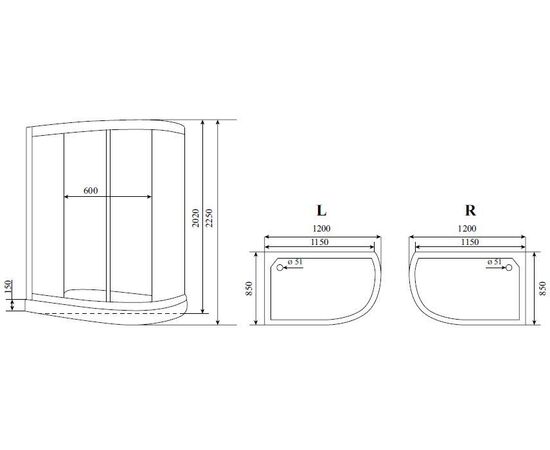 Душевая кабина Timo T-1102 L_, изображение 8