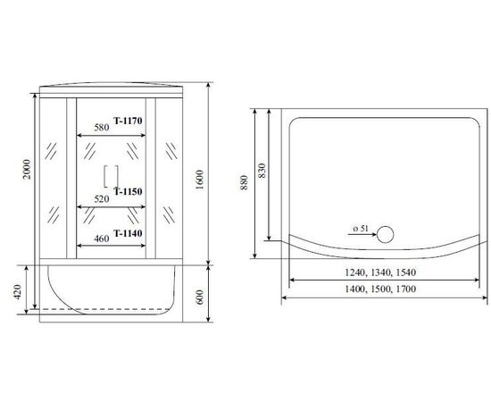 Душевая кабина Timo T-1150_, изображение 6
