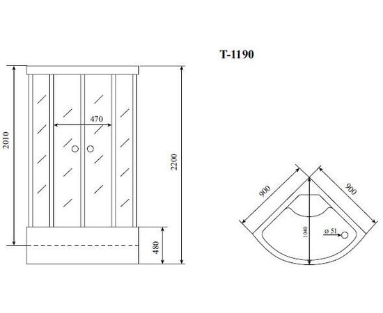 Душевая кабина Timo T-1190_, изображение 9