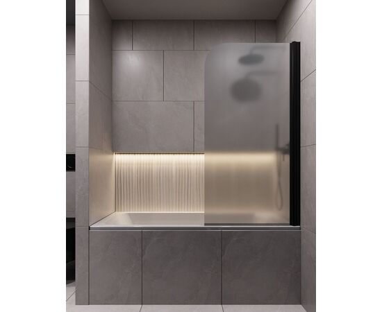 Шторка для ванны Timo поворотная TCM-70/03F-6 на монопетле 1400х700 стекло матовое 6 мм_, изображение 5