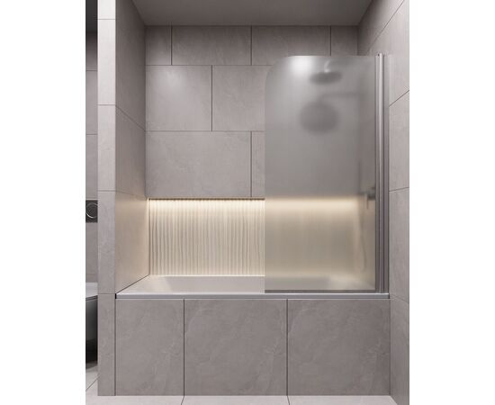 Шторка для ванны Timo поворотная TCM-80/02F-6 на монопетле 1400х800 стекло матовое 6 мм_, изображение 5