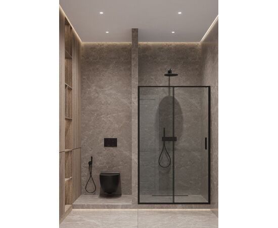 Душевая дверь Timo TD-120/03C-6 раздвижная 1950х1200 стекло прозрачное 6 мм_, изображение 2