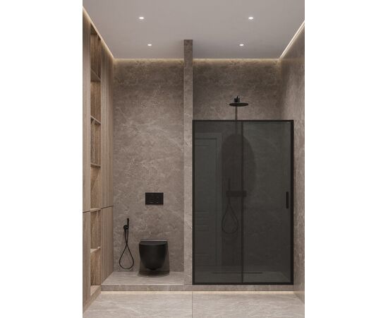 Душевая дверь Timo TD-120/03GR-6 раздвижная 1950х1200 стекло графит 6 мм_, изображение 2