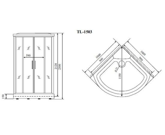 Душевая кабина Timo TL-1503_, изображение 6
