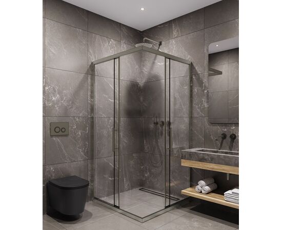 Душевой угол Timo TKSS-90/13C-8 900х900х2000 профиль никель стекло прозрачное 8 мм_, изображение 2