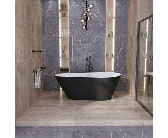 Ванна отдельностоящая Grossman Fly GR-1102MB 170х80х60 цвет черный-белый матовый_, изображение 7