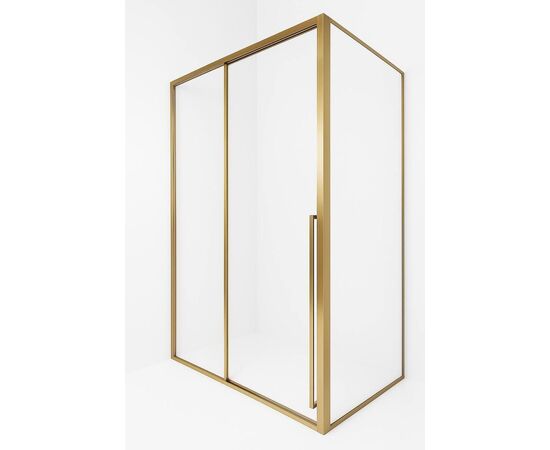 Душевая дверь Timo TDSS-120/17C-8R 1200х2000 профиль матовое золото + торцевое стекло TSS-900/17C-8 900х2000_