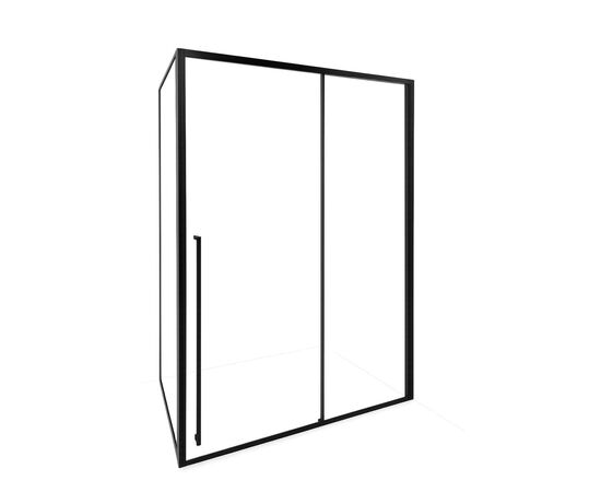 Душевая дверь Timo TDSS-150/03C-8L 1500х2000 профиль черный + торцевое стекло TSS-900/03C-8 900х2000_, изображение 2