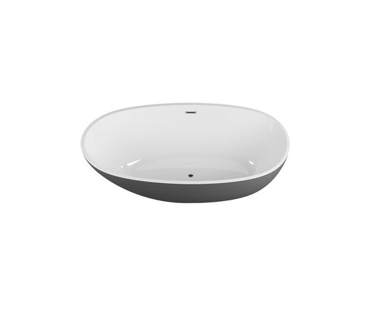 Ванна отдельностоящая Grossman Fly GR-1104MB 170х75х58 цвет черный-белый матовый_, изображение 3