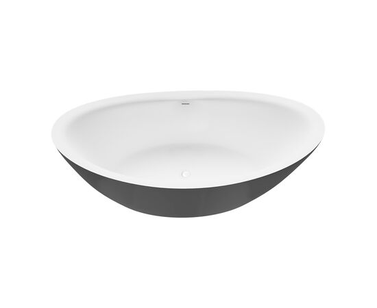 Ванна отдельностоящая Grossman Galaxy GR-1402MB 180х85х65 цвет черный-белый матовый_, изображение 7