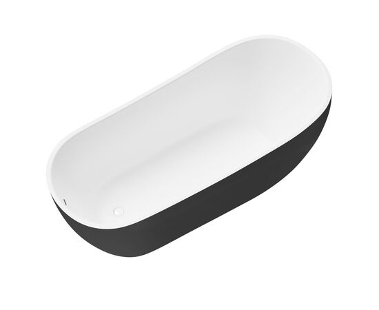 Ванна отдельностоящая Grossman Galaxy GR-1403MB 170х75х72 цвет черный-белый матовый_, изображение 5
