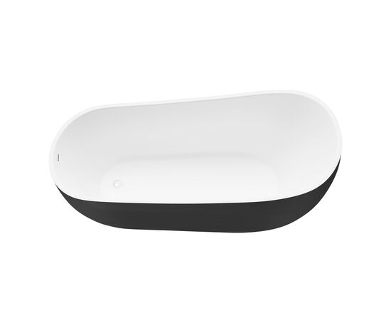 Ванна отдельностоящая Grossman Galaxy GR-1403MB 170х75х72 цвет черный-белый матовый_, изображение 7