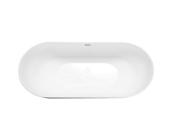 Ванна отдельностоящая Grossman Classic GR-2502MB 160х80х58 цвет черный-белый матовый_, изображение 5