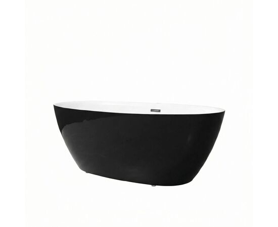 Ванна отдельностоящая Grossman Classic GR-2503MB 170х87х58 цвет черный-белый матовый_, изображение 3