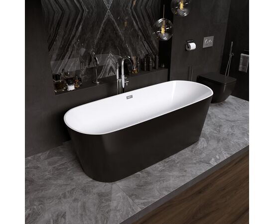 Ванна отдельностоящая Grossman Forta GR-2601B 170х70х60 цвет черный-белый_, изображение 3