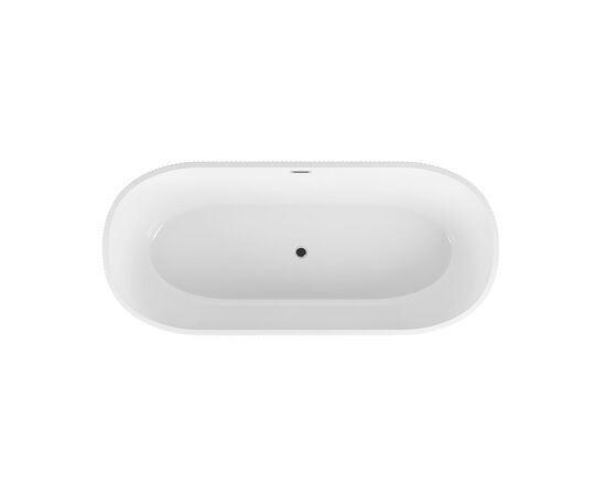 Ванна отдельностоящая Grossman Forta GR-27021MB 170х75х58 цвет черный-белый матовый_, изображение 5