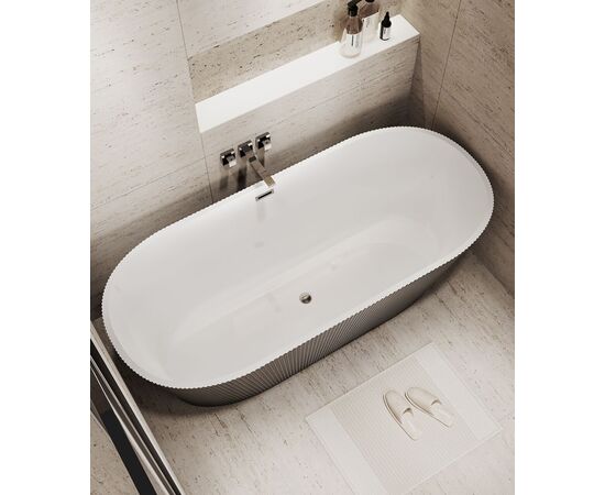 Ванна отдельностоящая Grossman Forta GR-27021MB 170х75х58 цвет черный-белый матовый_, изображение 11