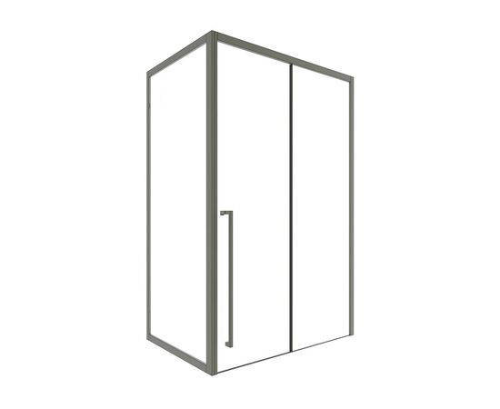 Душевая дверь Timo TDSS-140/13C-8L 1400х2000 профиль никель + торцевое стекло TSS-900/13C-8 900х2000_