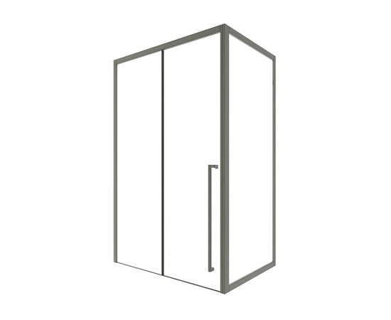 Душевая дверь Timo TDSS-120/13C-8R 1200х2000 профиль никель + торцевое стекло TSS-900/13C-8 900х2000_