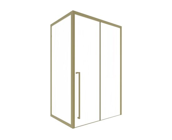 Душевая дверь Timo TDSS-140/17C-8L 1400х2000 профиль матовое золото + торцевое стекло TSS-1000/17C-8 1000х2000_
