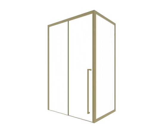 Душевая дверь Timo TDSS-140/17C-8R 1400х2000 профиль матовое золото + торцевое стекло TSS-1000/17C-8 1000х2000_