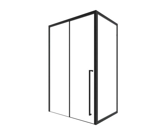 Душевая дверь Timo TDSS-150/03C-8R 1500х2000 профиль черный + торцевое стекло TSS-900/03C-8 900х2000_