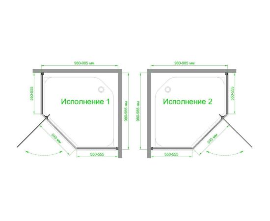 Душевое уголок Royal Bath FATO RB 100TR-T-BL 100х100х200 прозрачное стекло_, изображение 5