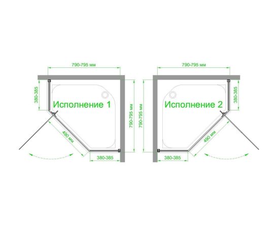 Душевой уголок Royal Bath FATO RB 80TR-T-BL 80х80х200 прозрачное стекло_, изображение 5