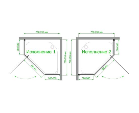Душевое уголок Royal Bath FATO RB 80TR-T-CH 80х80х200 прозрачное стекло_, изображение 5