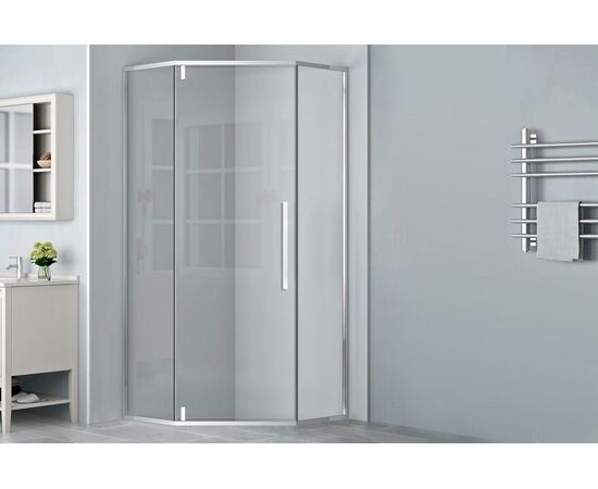 Душевое уголок Royal Bath FATO RB 90TR-T-CH 90х90х200 прозрачное стекло_, изображение 4