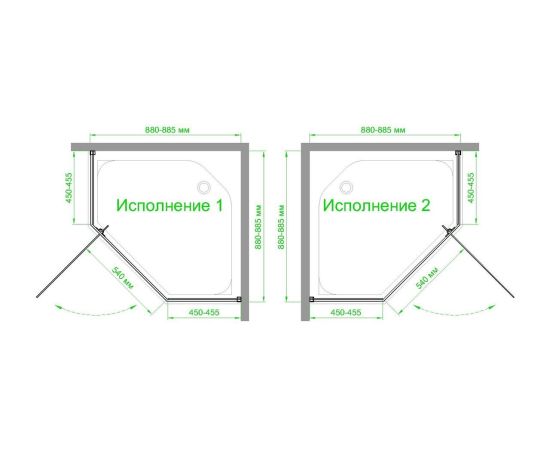 Душевое уголок Royal Bath FATO RB 90TR-T-BL 90х90х200 прозрачное стекло_, изображение 5