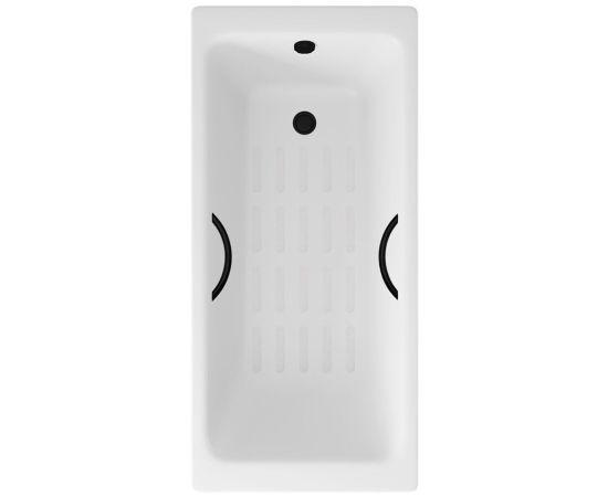 Ванна чугунная Delice Parallel 180х80 с черными матовыми ручками и антискользящим покрытием DLR220506RB-AS_, изображение 10