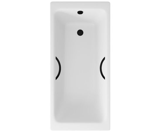 Ванна чугунная Delice Parallel 170х80 с черными матовыми ручками DLR220502RB_, изображение 10