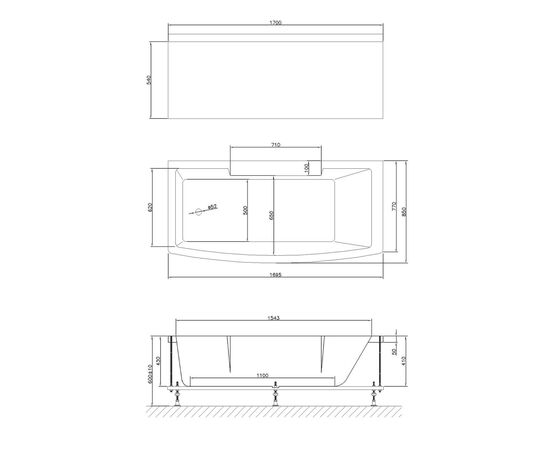 Гидромассажная ванна Royal Bath FATO DE LUXE 170х85х60_, изображение 4